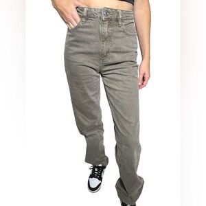 PacSun High Rise Straight Leg Jeans – Taupe / Olive Wash – Size 26